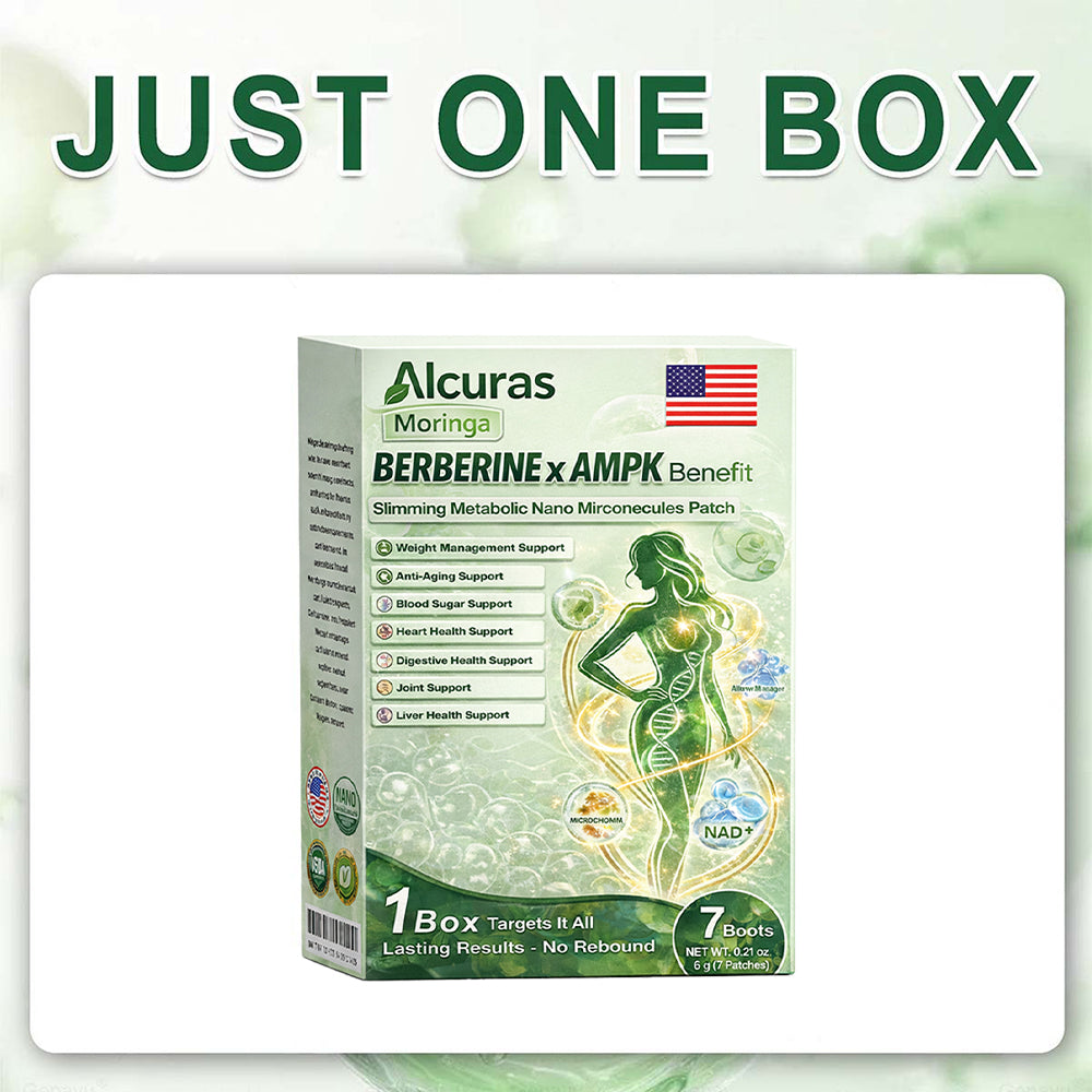 ๐บ๐ธAlcurasโข Moringa ร Berberine ร AMPK 8-Benefit Slimming & Met0abolic Nano Microneedle Patch๐ฟ