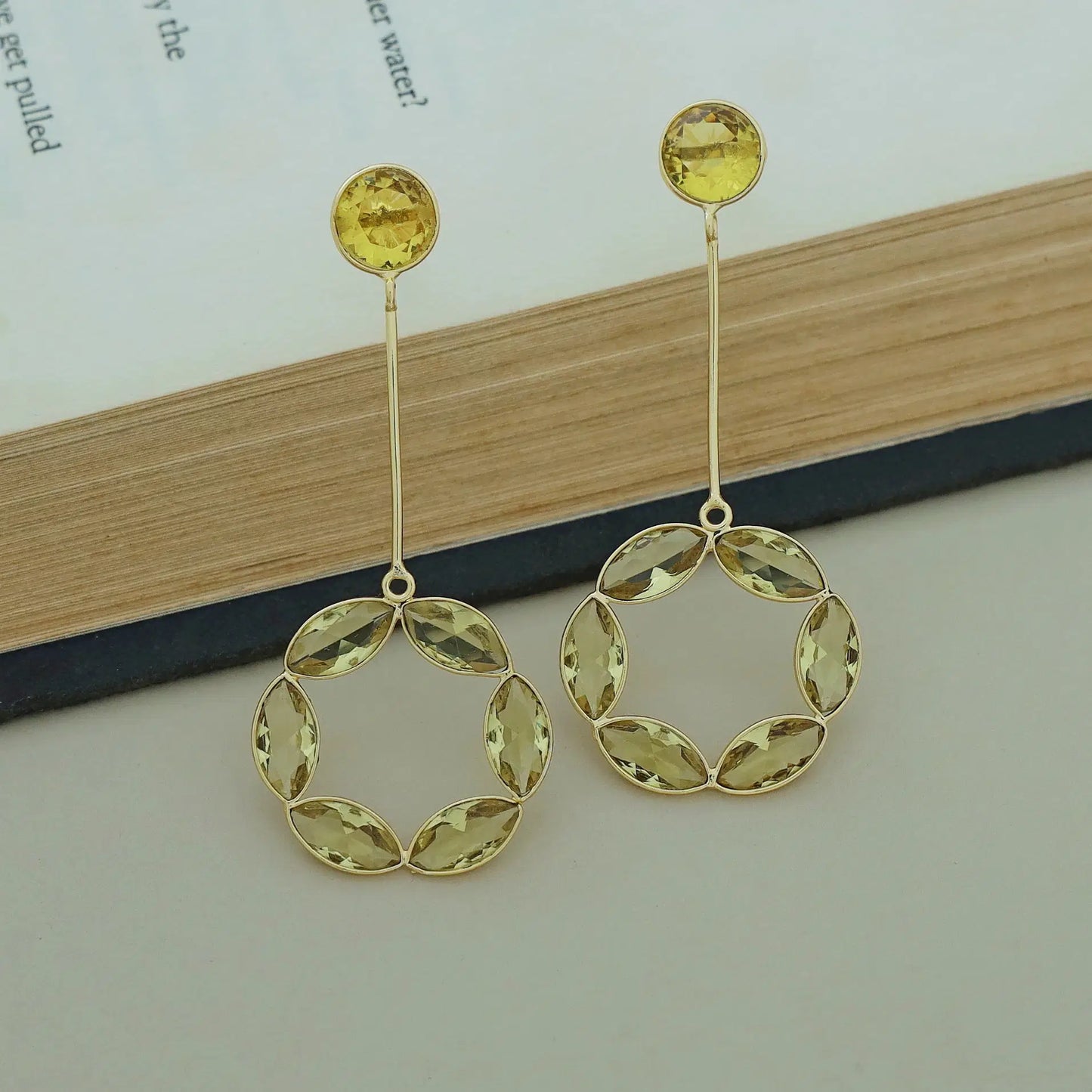 Glossy Circle Stick Earring