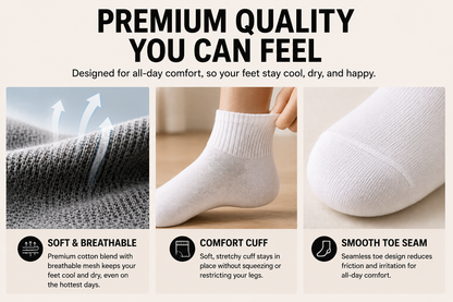 MODERNHEALTHYLIFE™ Premium Everyday Socks – 30 Pairs for Only $39.98 | Soft, Breathable & Built to Last