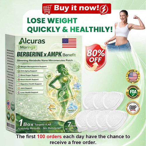🇺🇸Alcuras™ Moringa × Berberine × AMPK 8-Benefit Slimming & Met0abolic Nano Microneedle Patch🌿