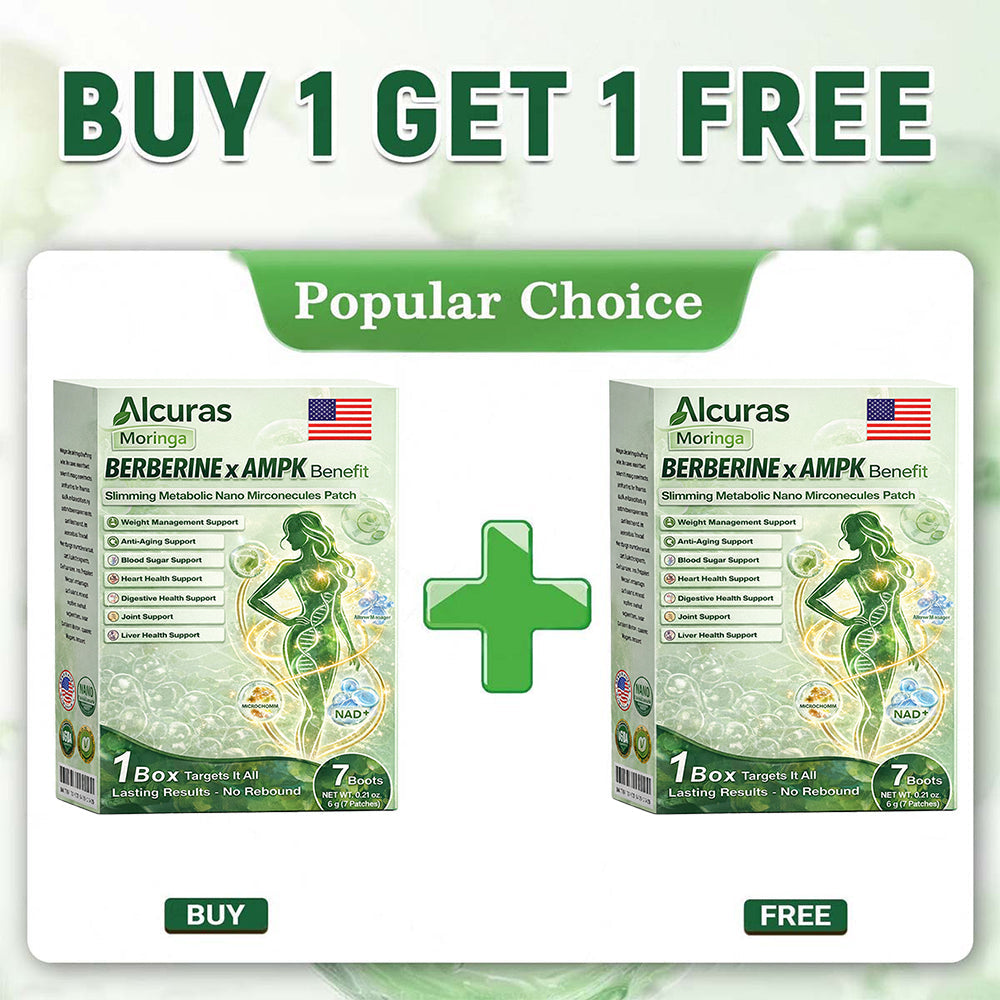 🇺🇸Alcuras™ Moringa × Berberine × AMPK 8-Benefit Slimming & Met0abolic Nano Microneedle Patch🌿