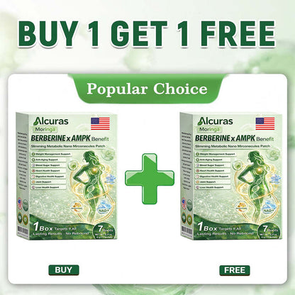 🇺🇸Alcuras™ Moringa × Berberine × AMPK 8-Benefit Slimming & Met0abolic Nano Microneedle Patch🌿