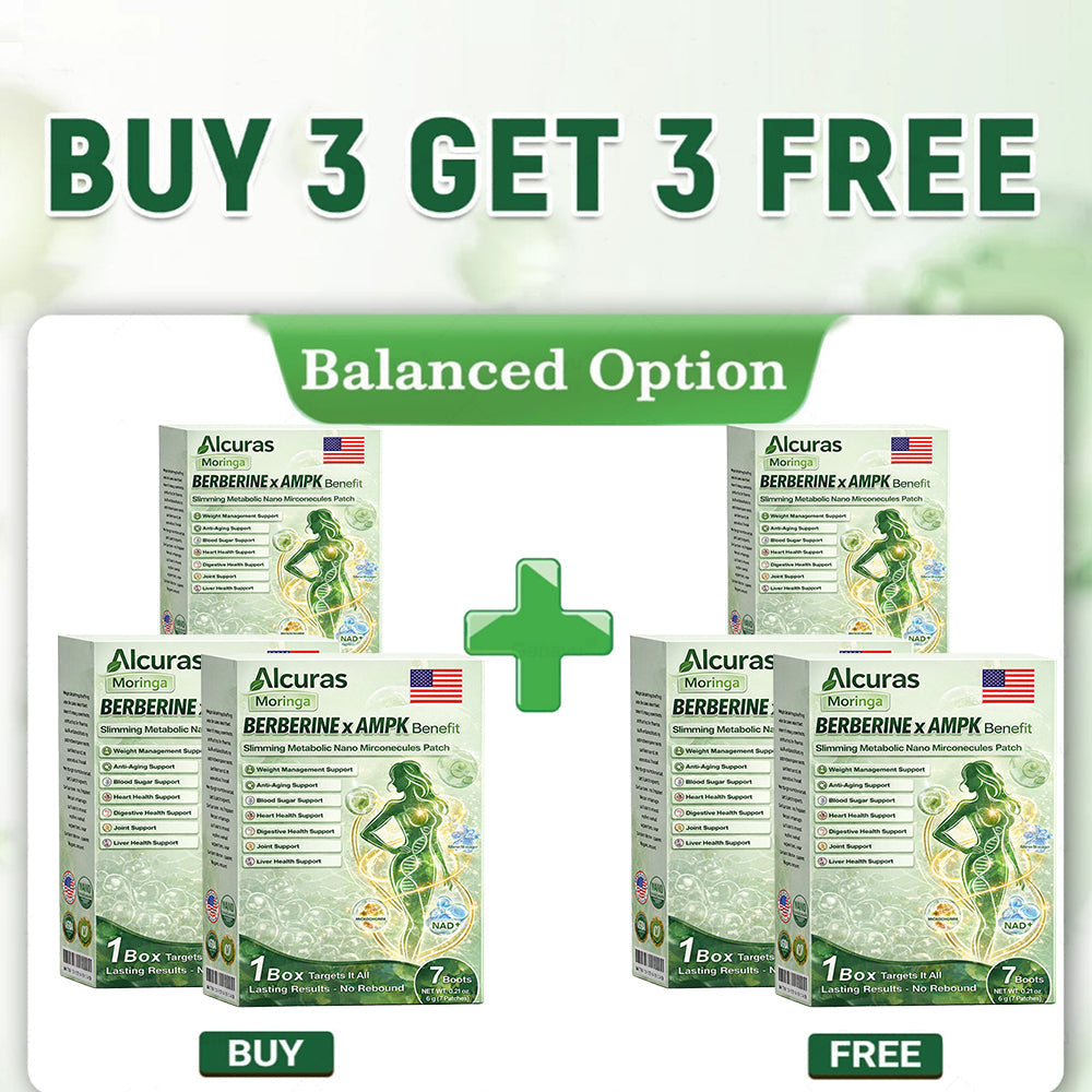🇺🇸Alcuras™ Moringa × Berberine × AMPK 8-Benefit Slimming & Met0abolic Nano Microneedle Patch🌿