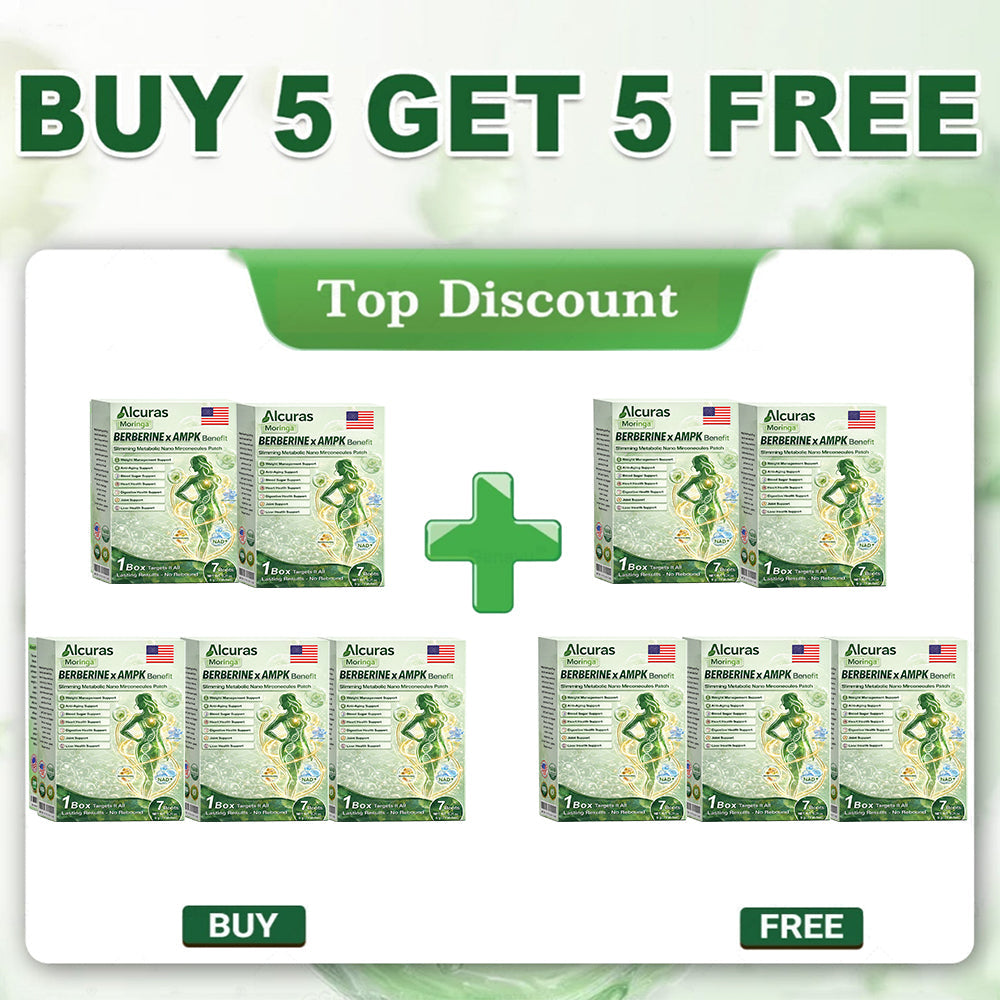 🇺🇸Alcuras™ Moringa × Berberine × AMPK 8-Benefit Slimming & Met0abolic Nano Microneedle Patch🌿