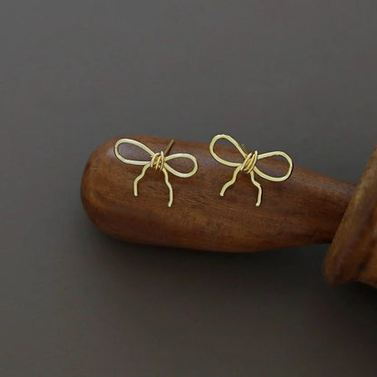 Golden Bowtie Earring